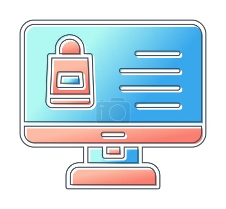 Illustration for Monitor Screen icon, vector illustration - Royalty Free Image