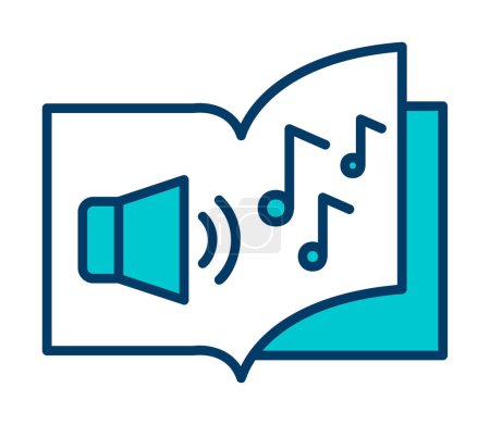 Illustration for Simple Audio Book icon, vector illustration - Royalty Free Image