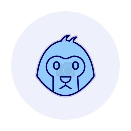 Illustration for Simple  monkey icon isolated on  background - Royalty Free Image