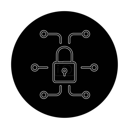 Illustration for Network security icon, vector illustration - Royalty Free Image