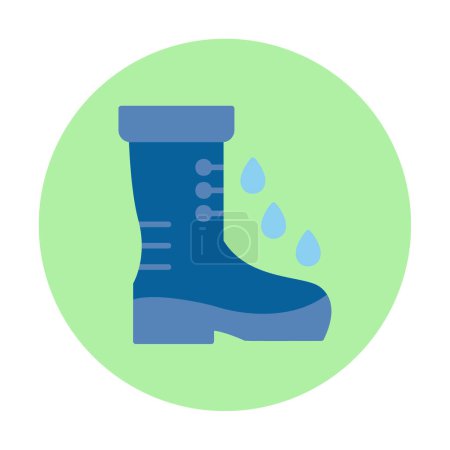 Ilustración de Simple Rainboot icono, vector de ilustración - Imagen libre de derechos