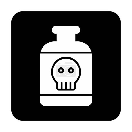 Téléchargez les illustrations : Icône de toxine simple, illustration vectorielle - en licence libre de droit