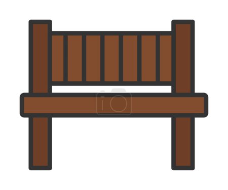 Illustration for Bench icon, vector illustration simple design - Royalty Free Image