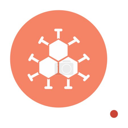 Ilustración de Icono de molécula simple, ilustración de vectores - Imagen libre de derechos