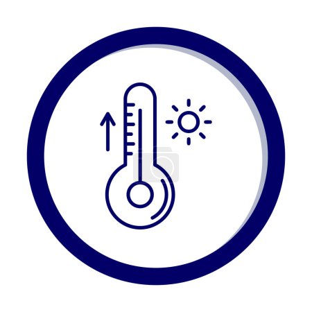 Téléchargez les illustrations : Icône web du thermomètre, illustration vectorielle - en licence libre de droit