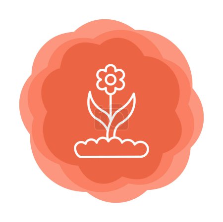Photo for Flat flower vector icon illustration - Royalty Free Image