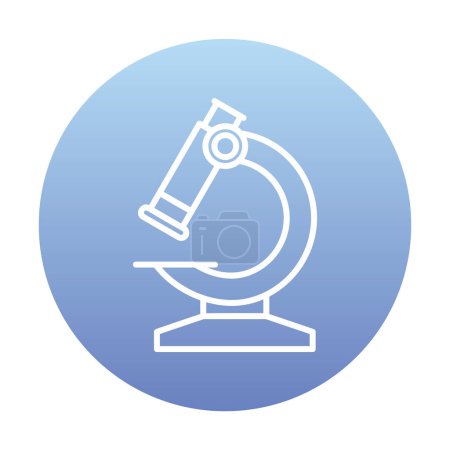 Téléchargez les illustrations : Illustration simple d'icône vectorielle de microscope - en licence libre de droit