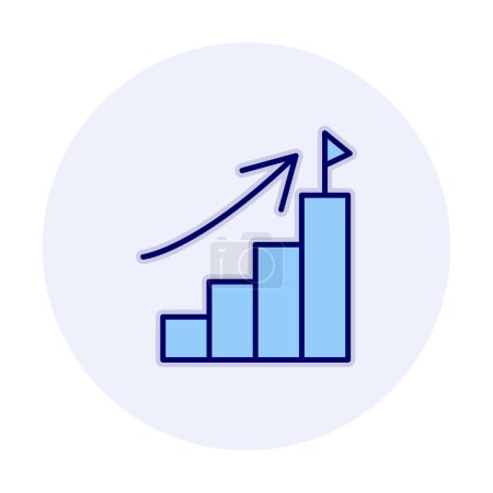 Illustration for Growing graph Icon, vector illustration - Royalty Free Image