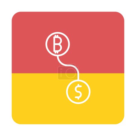 Illustration for Bitcoin cryptocurrency exchange vector illustration - Royalty Free Image
