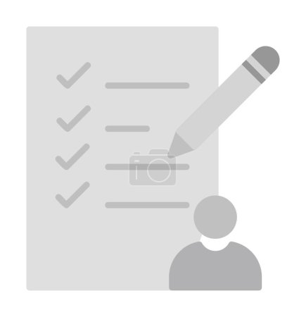 Checklist flat icon, vector illustration 