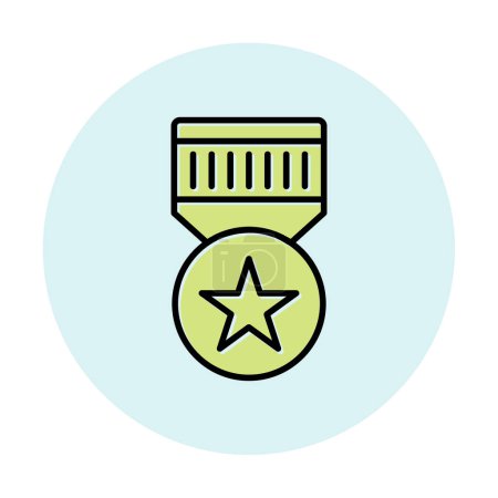 Ilustración de Icono de insignia militar simple, ilustración vectorial - Imagen libre de derechos