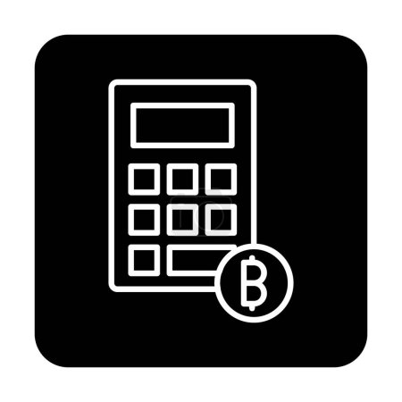 Photo for Cryptocurrency calculator web icon simple illustration - Royalty Free Image