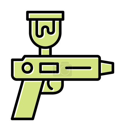 Téléchargez les illustrations : Spray Gun icon vector illustration - en licence libre de droit