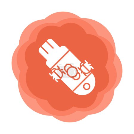 Illustration for Pendrive Virus icon vector image. Can be used for web apps, mobile apps and print media. - Royalty Free Image