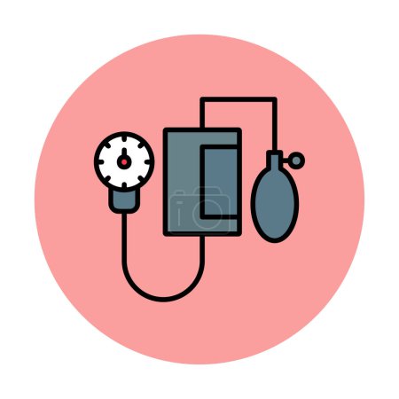 Illustration for Simple Blood Pressure measuring icon, vector illustration - Royalty Free Image