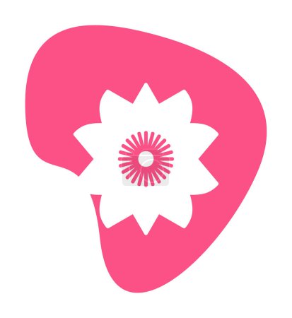 Téléchargez les illustrations : Icône fleur sakura, illustration vectorielle - en licence libre de droit