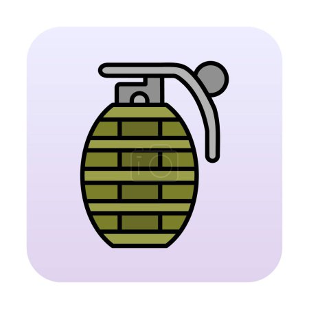 Ilustración de Icono de granada, ilustración vectorial - Imagen libre de derechos