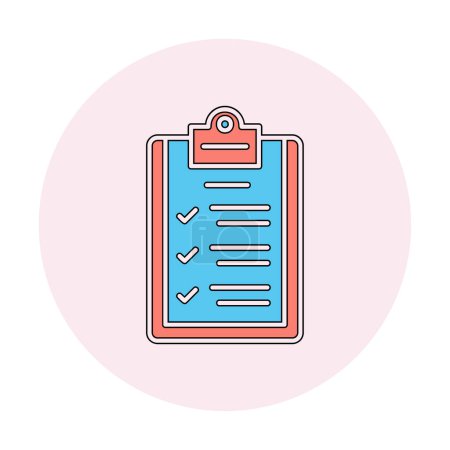 Illustration for Vector illustration of Clipboard flat icon - Royalty Free Image