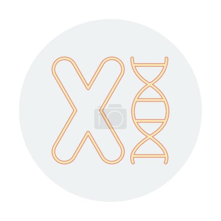 Illustration for Flat Chromosome icon vector illustration - Royalty Free Image
