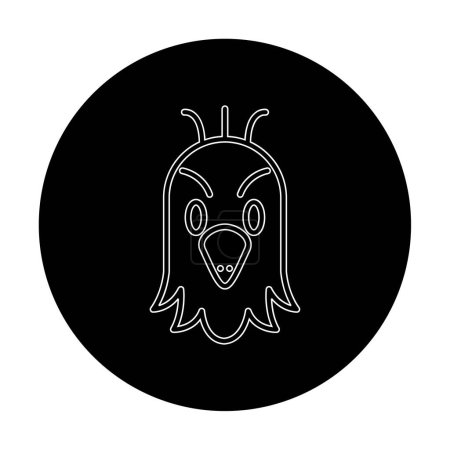 Illustration for Flat parrot head logo vector illustration - Royalty Free Image