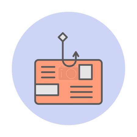 Ilustración de Contraseña icono de phishing, el logotipo en el fondo - Imagen libre de derechos