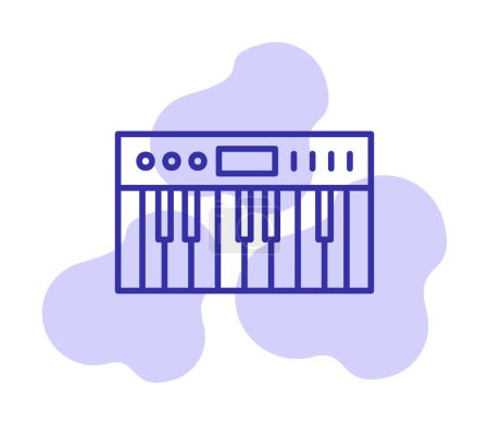 Ilustración de Piano icono de música vector ilustración - Imagen libre de derechos