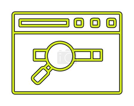 Ilustración de Icono del navegador web, ilustración vectorial diseño simple - Imagen libre de derechos