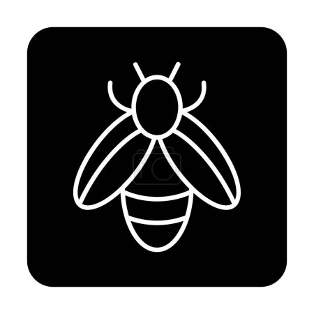Téléchargez les illustrations : Icône d'abeille mignonne, illustration vectorielle - en licence libre de droit