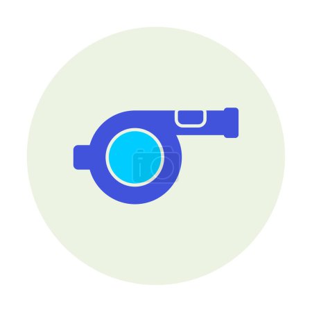 Illustration for Simple Whistle flat icon  vector, illustration - Royalty Free Image