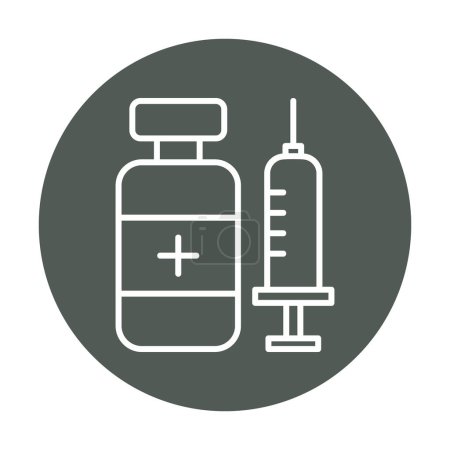 Illustration for Syringe with vaccine icon vector illustration design - Royalty Free Image