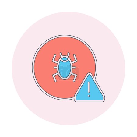 Illustration for Flat CD virus icon vector illustration - Royalty Free Image