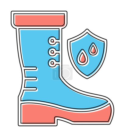 Illustration for Simple Waterproof Shoes icon, vector illustration - Royalty Free Image