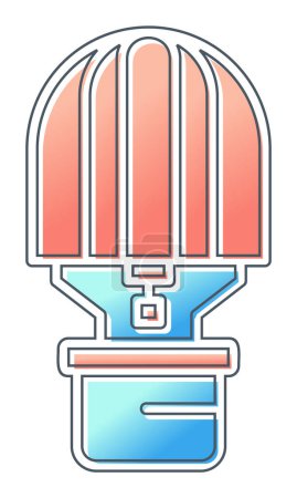 Illustration for Hot Air Balloon web icon simple illustration - Royalty Free Image
