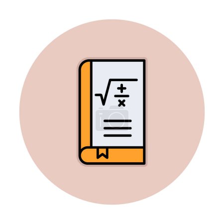 Ilustración de Libro de matemáticas. icono web ilustración simple - Imagen libre de derechos