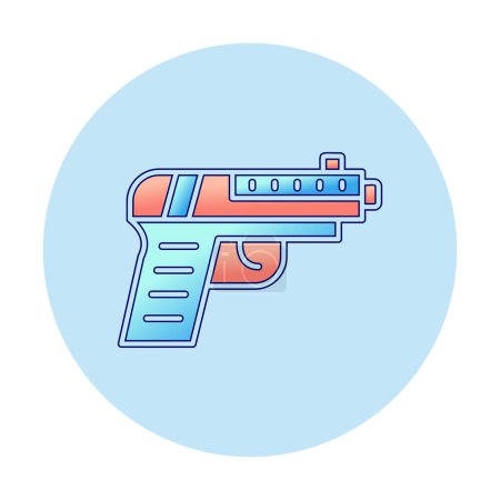 Téléchargez les illustrations : Illustration vectorielle de l'icône pistolet - en licence libre de droit