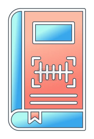 Ilustración de Ilustración vectorial del libro con icono de código de barras - Imagen libre de derechos