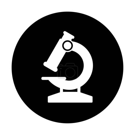 Ilustración de Ilustración simple icono de vector de microscopio plano - Imagen libre de derechos