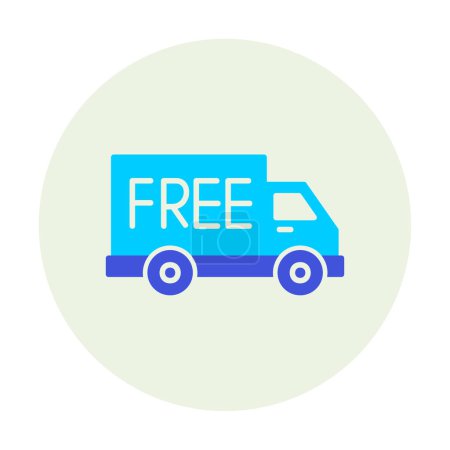 Illustration for Free delivery vector icon. flat style - Royalty Free Image