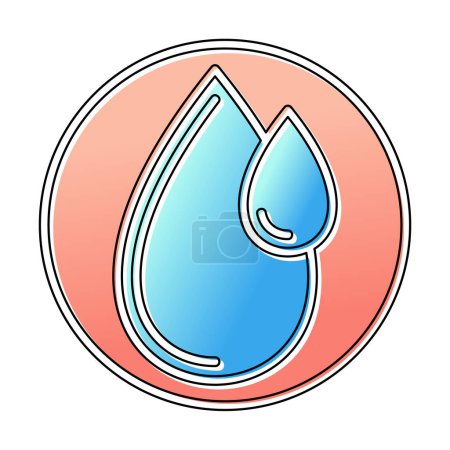 Téléchargez les illustrations : Icône web goutte d'eau, illustration vectorielle - en licence libre de droit