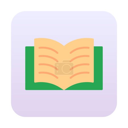 Téléchargez les illustrations : Simple plat Open Book icône - en licence libre de droit