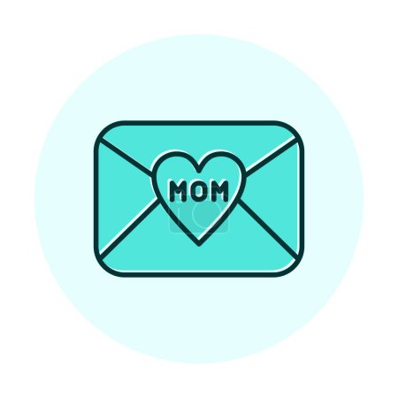Ilustración de Icono de la madre de correo, vector de ilustración - Imagen libre de derechos