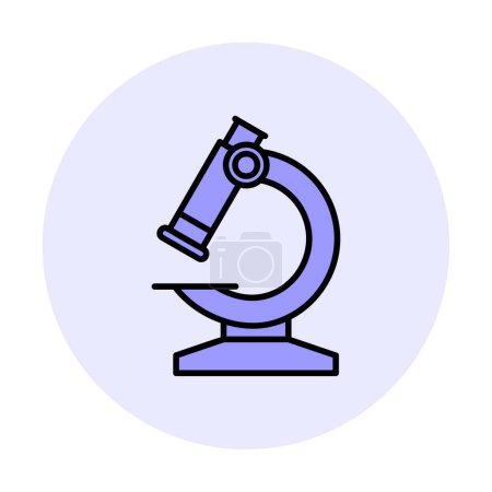 Ilustración de Ilustración simple icono de vector de microscopio plano - Imagen libre de derechos