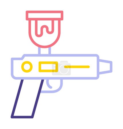 Téléchargez les illustrations : Pistolet de pulvérisation icône vectorielle illustration - en licence libre de droit