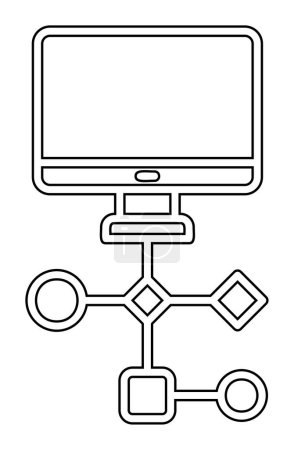 Ilustración de Diseño de iconos de flujo de trabajo, ilustración vectorial - Imagen libre de derechos