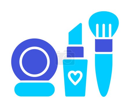 Illustration for Makeup tools web icon, vector illustration - Royalty Free Image