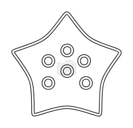 Illustration for Starfish flat icon vector illustration - Royalty Free Image