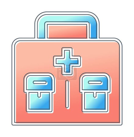 Illustration for First aid kit icon vector illustration - Royalty Free Image