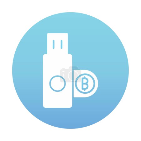 Téléchargez les illustrations : Illustration vectorielle de l'icône du lecteur flash USB - en licence libre de droit