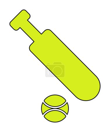 Illustration for Simple cricket icon  vector outline  illustration. - Royalty Free Image