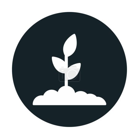 Illustration for Plant growing in the ground icon, vector illustration - Royalty Free Image